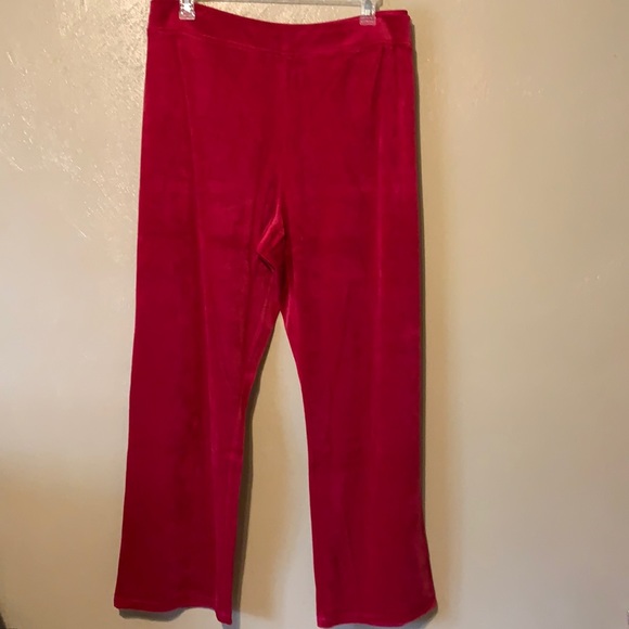 Coldwater Creek Pants - Coldwater Creek size 3X red velour stretchy pants